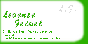 levente feiwel business card